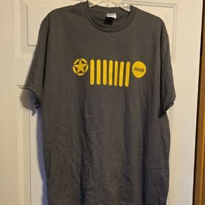 Jeep Men's Charcoal and Gold Tee